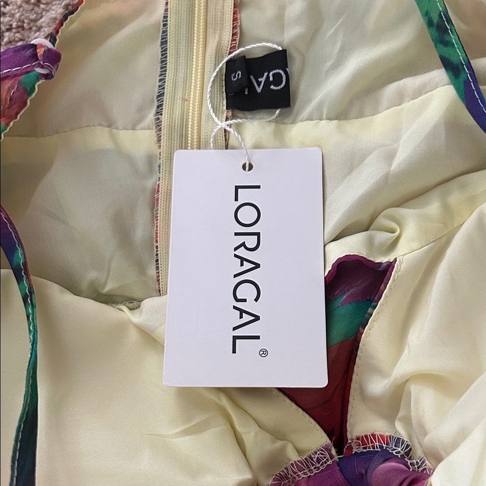 LORAGAL NWT Super Sexy Keyhole Multicolor Strap Maxi Dress **Size S** 🔥🔥 - Picture 7 of 7